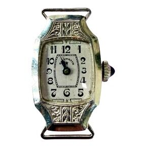 Vintage Art Deco Ladies Wristwatch Sterling Silver Cs Star Watch Co Not Working